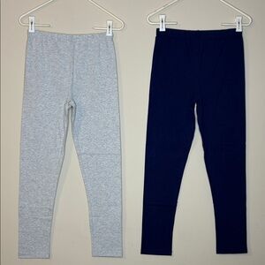 Lot Of Two Epic Threads Girls Stretch Leggings Duo - Gray and Navy Size L 14/16